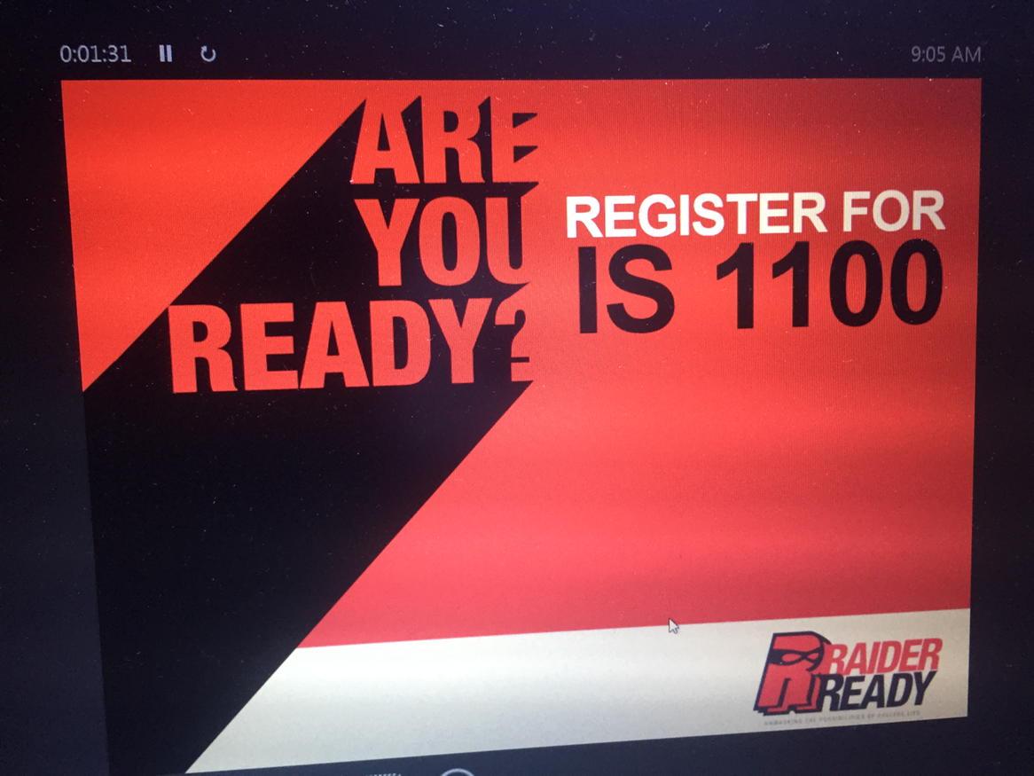 TexasTechRRO's tweet photo. Be sure to take Wes's advice and register for @RaiderReady. #RRO2015 #TTU19 #Section46 http://t.co/1hg9RWwFtG