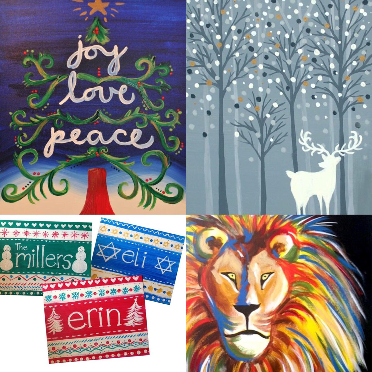 STLADPiAlumnae's tweet image. Let me know which painting is your favorite! We&apos;ll be at Pinot&apos;s Palette for a class around the holiday season!