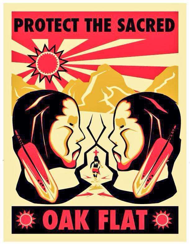 En solidaridad con el Pueblo Apache que defiende su territorio sagrado en Norteamerica #ApacheStronghold #SaveOakFlat
