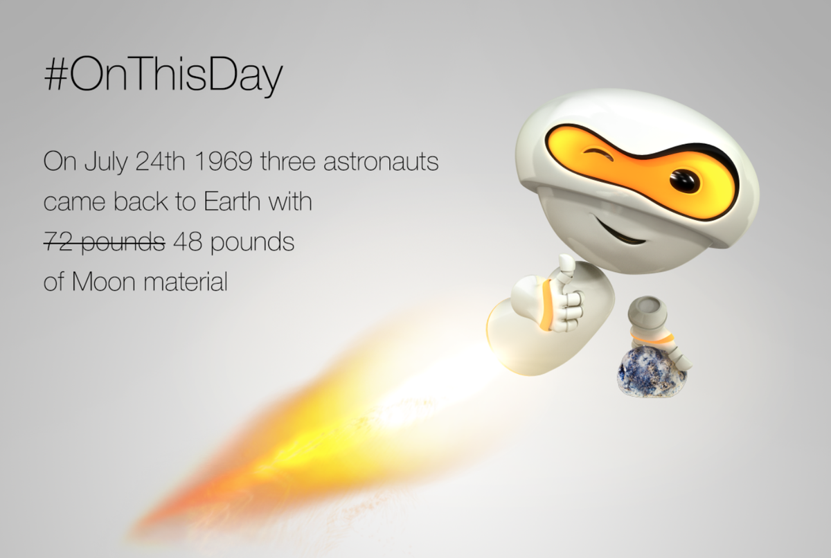 #DidYouKnow that #OTD in 1969 astronauts brought lunar material to Earth, and #moonster may have "borrowed" some ;)