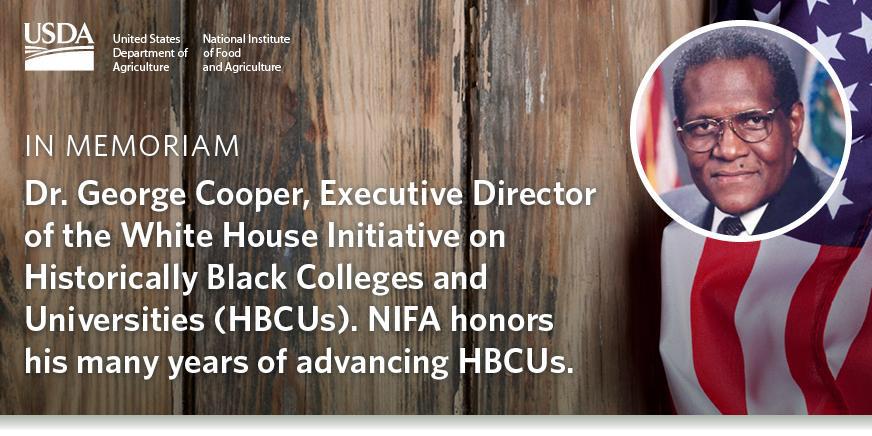 Dir. Ramaswamy: Lost great champion for nation’s HBCUs, leader in animal husbandry, nutrition nifa.usda.gov/announcement/p…