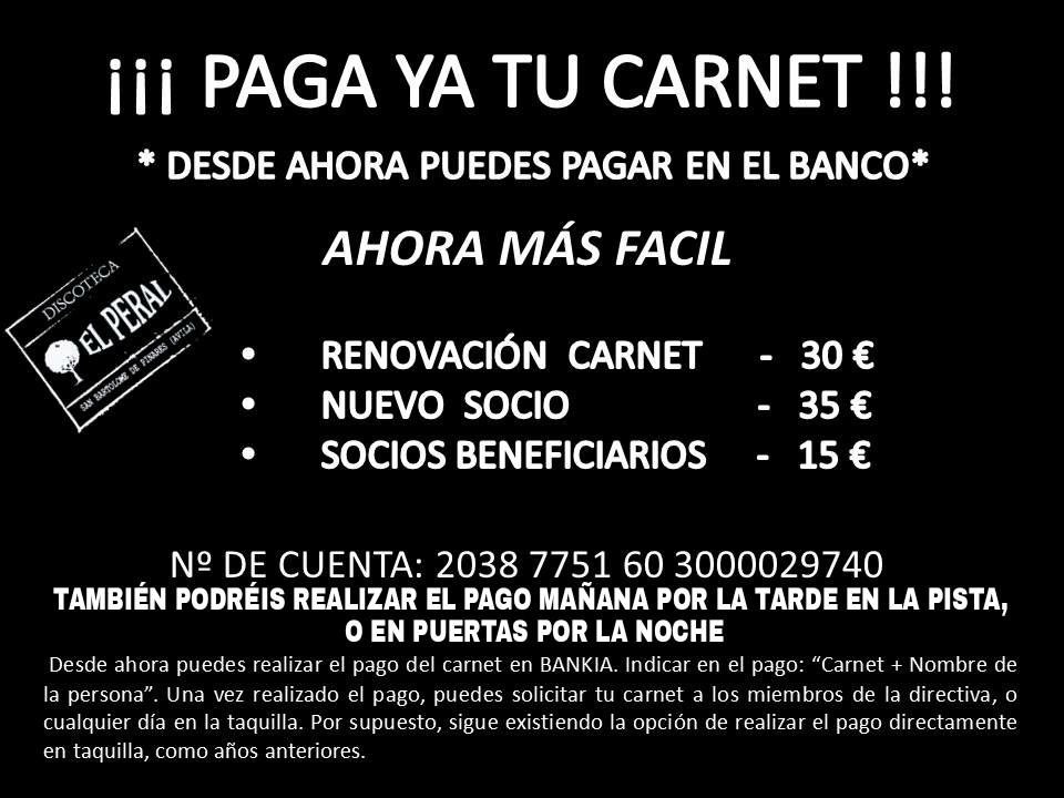 EL_PERAL_SB's tweet photo. Os recordamos que mañana día 25 de Julio, es el último día para renovar el carnet de socio !!!! http://t.co/pF9VcvUb5e