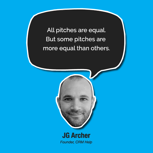 CRM_Help's tweet image. All pitches are equal. But some pitches are more equal than others. bit.ly/1Mrz1ag