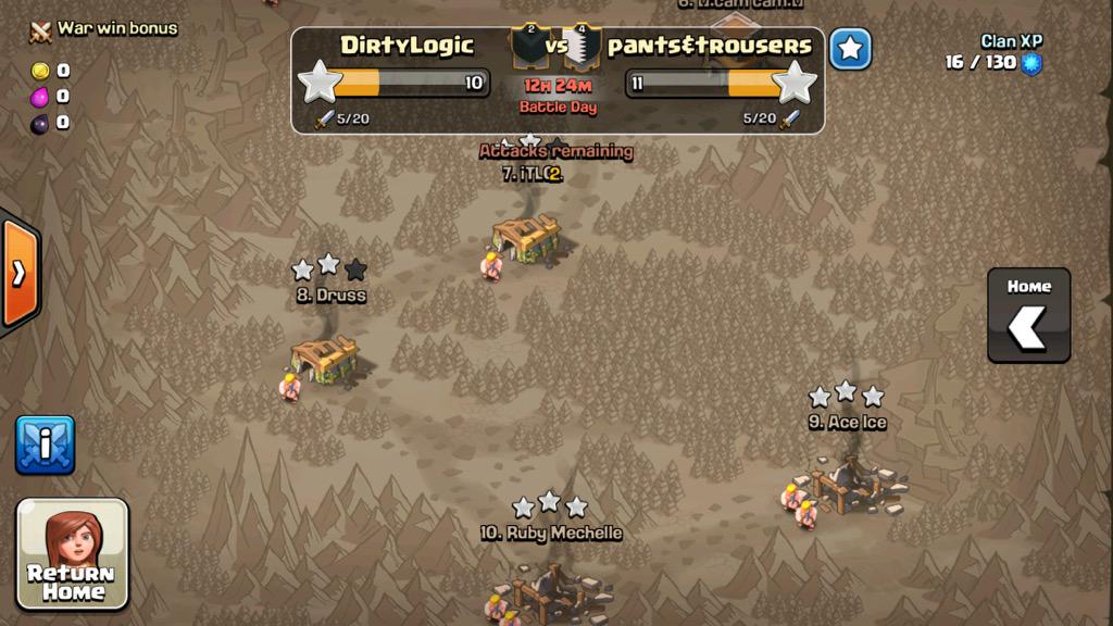 agenthatchback's tweet photo. #ClanWar ! Pretty even match up. Both clans off to a good start #Coc #ClashOfClans #clashattacks http://t.co/02NtPqVUGN
