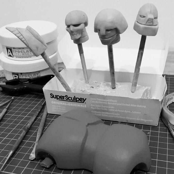 Head sculpt by @derideri637 untuk Project G!! Dibikin dari Polymer Clay &amp; semangat!! Keren yahh!! #SRDBDG