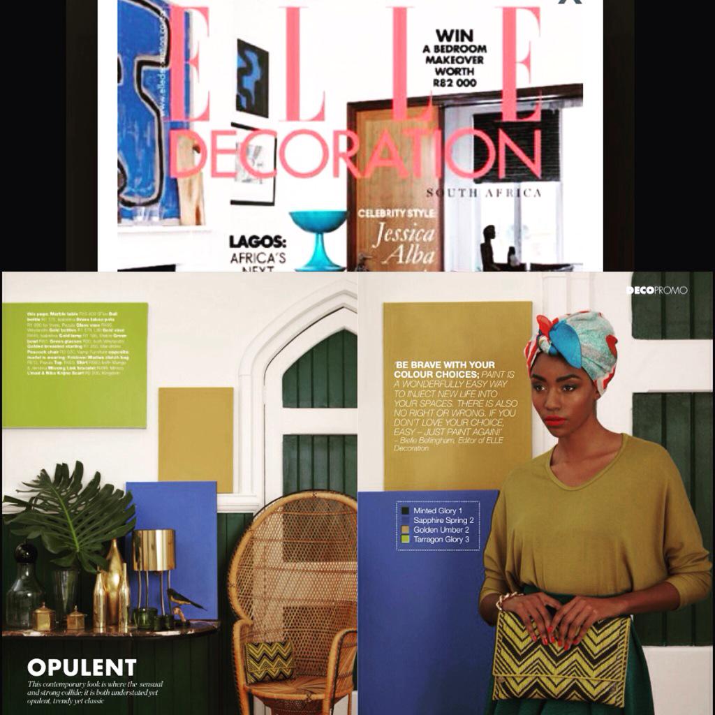 KINGDOM_CPT's tweet image. KINGDOM in @ELLE_Deco  #fashion #colour #Elle #interiors #design #accessories #scarf #palette #style #capetown