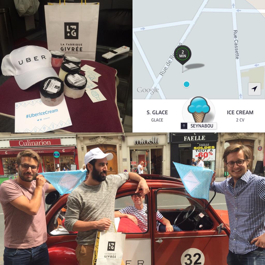 Merci <a href="/UberFR/">Uber France</a> &amp; <a href="/fabriquegivree/">La Fabrique Givrée</a> <3 ! #UberIceCream