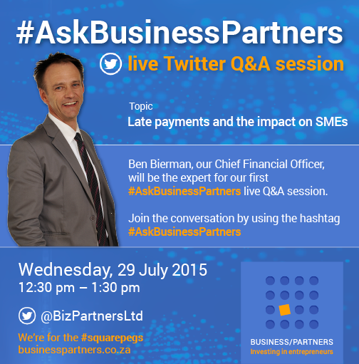 BizPartnersLtd's tweet image. Join us Wednesday 29 July at 12h30 for our monthly #AskBusinessPartners Twitter Q&amp;amp;A session &amp;gt; goo.gl/ZguRjH