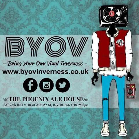 Bring Your Own Vinyl debuts at Phoenix Ale House, Inverness Sat 25th July <a href="/ByovInverness/">BYOV Inverness</a>