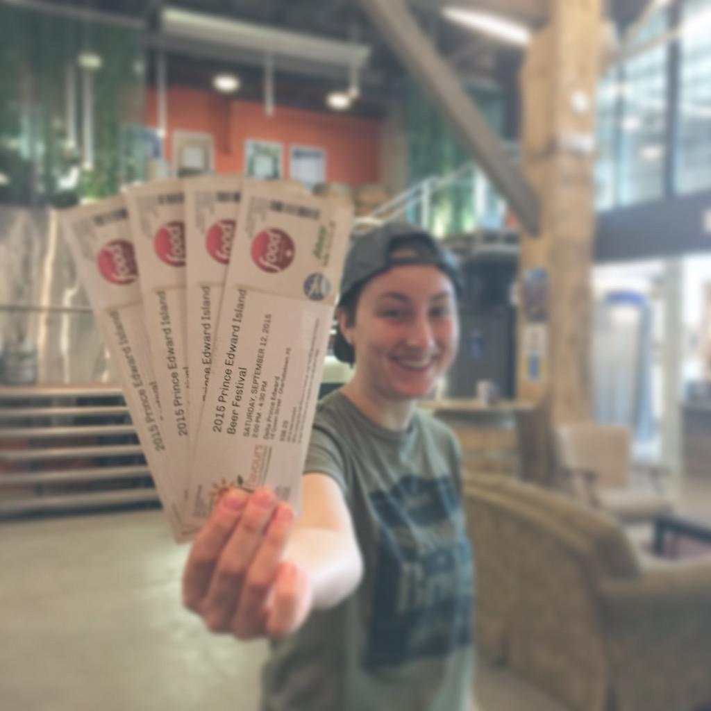 PEIBrew's tweet photo. We've got @peibeerfest tix! Pop in and grab yours in-person and a growler or two - open til midnight! #pei http://t.co/2QvHlz5nuD