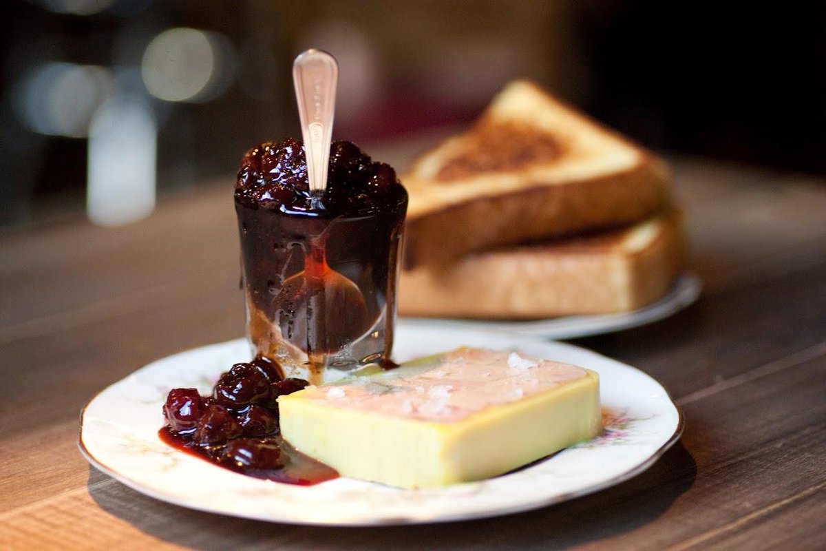 Foie Gras Terrine with Strawberry Jam #AuCheval #Hogsalt