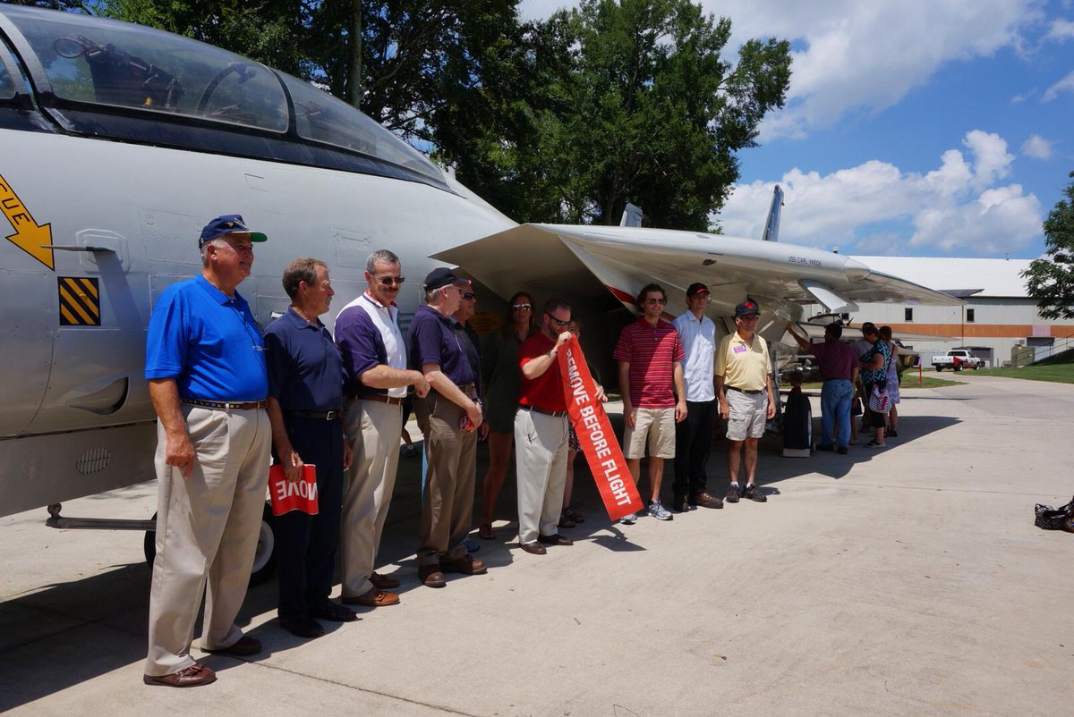 SpaceCampUSA's tweet photo. Dedication of the F-14 Tomcat @Check_Six   #SpaceCampFestival http://t.co/sEloalZWoK