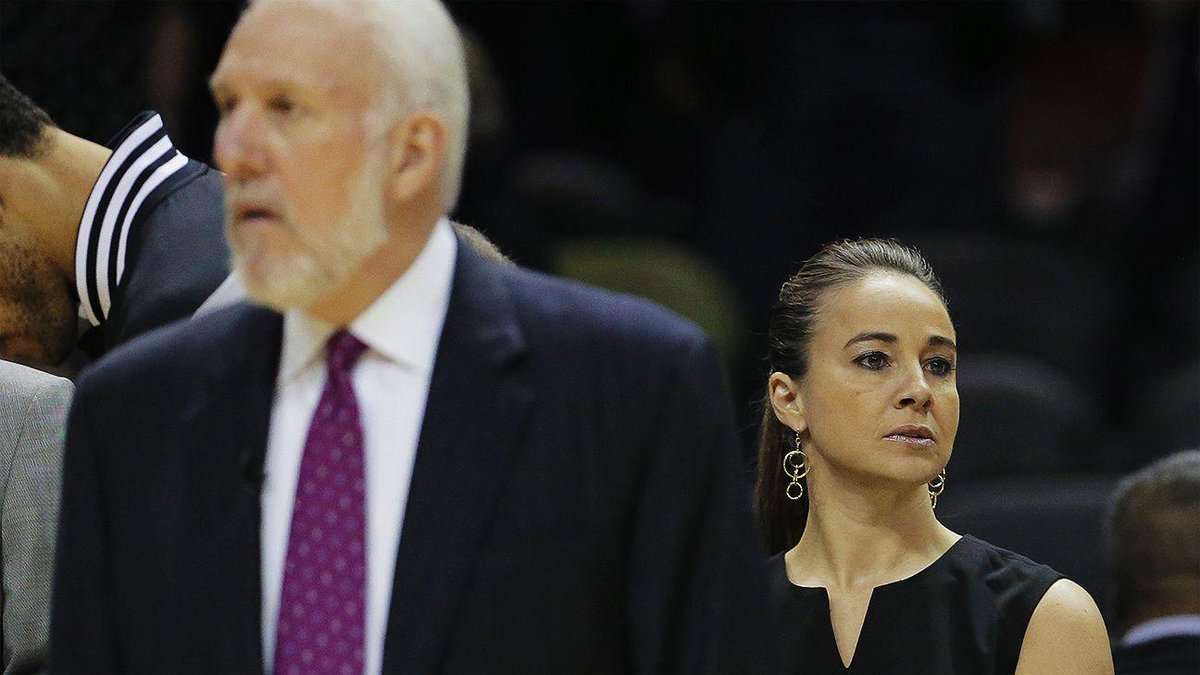 espn's tweet photo. "She's a coach, and she's good at it."

Five-time NBA champ Gregg Popovich on Becky Hammon: http://t.co/LYZKaSmIWA http://t.co/aiYzij4xRo