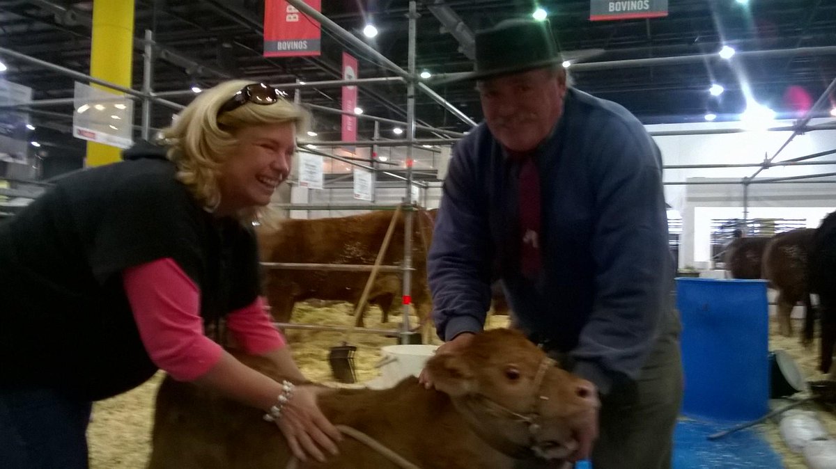 Monica Schmale trajo a Larreta, hijo de triple gran campeon. En #HerefordyLimousin tenms mucho p contarte!