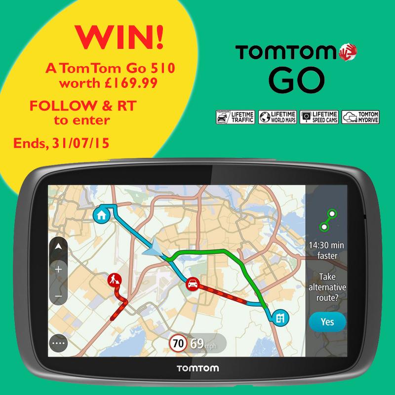 Halfords_uk's tweet photo. We have a #TomTom GO 510 Sat Nav to give away. Just Follow and RT to be within a chance of winning! Good Luck #WIN http://t.co/nYImvFRVhn