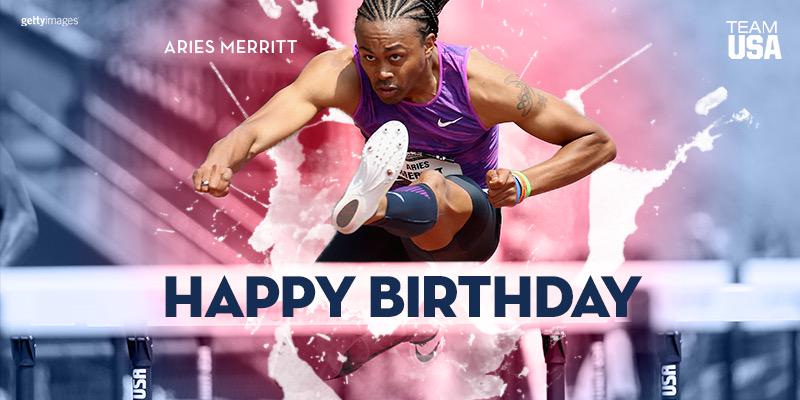 Jump for joy - it\s birthday! Happy birthday Aries Merritt! 