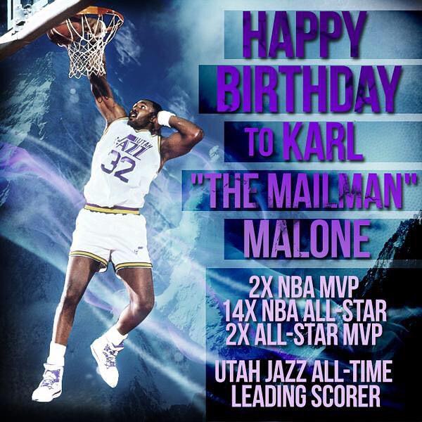 Join us in wishing legend KARL MALONE a HAPPY BIRTHDAY! by nba 