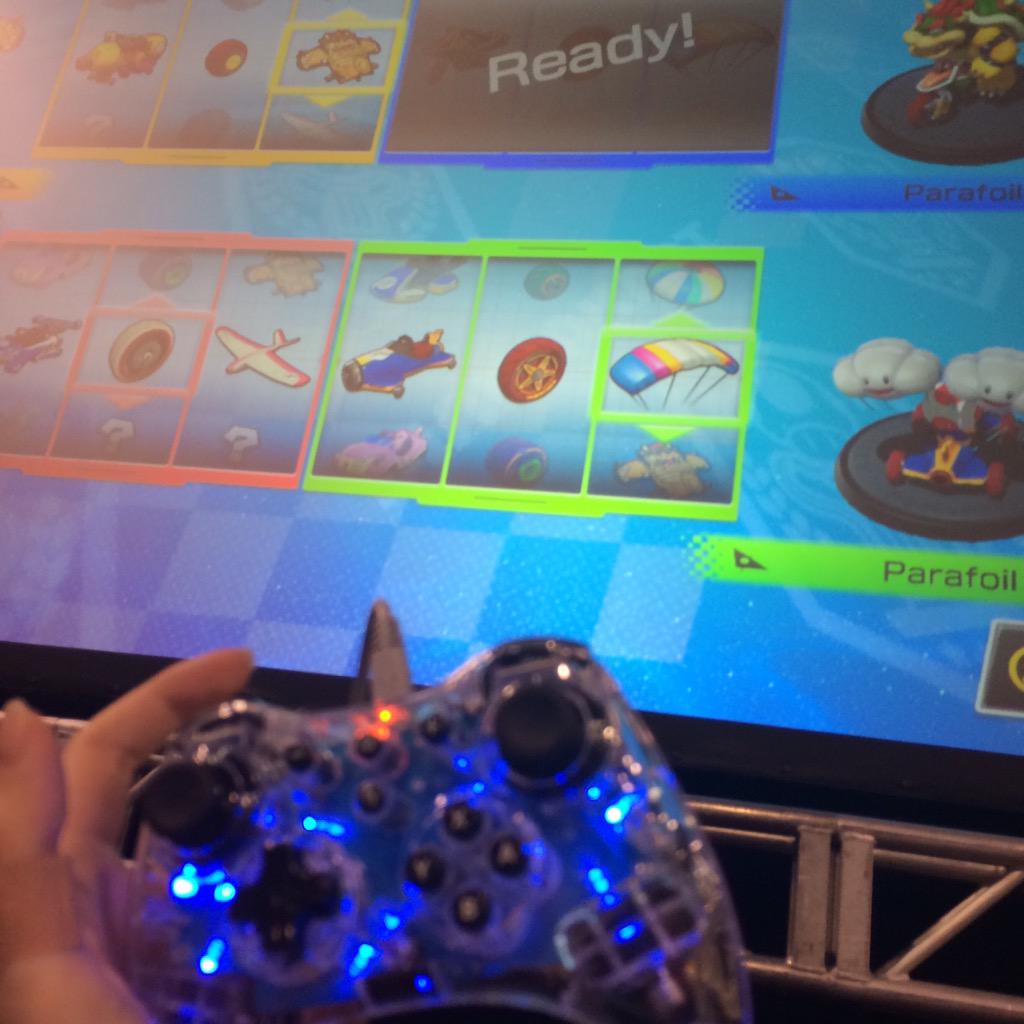 GameDancer's tweet photo. So this is happening at @VidCon I've never played this mario kart, and especially not at this size http://t.co/Q0QkrjLS13