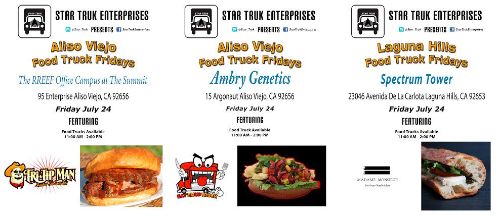 Truck Lunch #SouthCounty 11-2p <a href="/TriTipManTruck/">Tri Tip Man</a> <a href="/EatEmUpTruck/">EatEmUpTruck</a> @MMFrenchFood <a href="/SummitProp/">Philip Mervis</a> @Ambrygenetics @SpectrumTowers