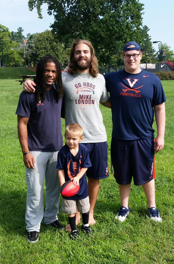 CommunityCavs's tweet photo. Loved hanging out with Garrett this morning! Proud of all of his hard work   @D_N1cholson @uvacroce47 @Pat_Kidd74 http://t.co/9r1IvKoLNO
