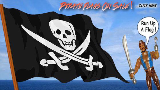 PurePirateCom's tweet image. #BlackSails and 3'x5' #pirate flags of all varieties, now ON SALE just $5.95 - purepirate.com/pirate-flags