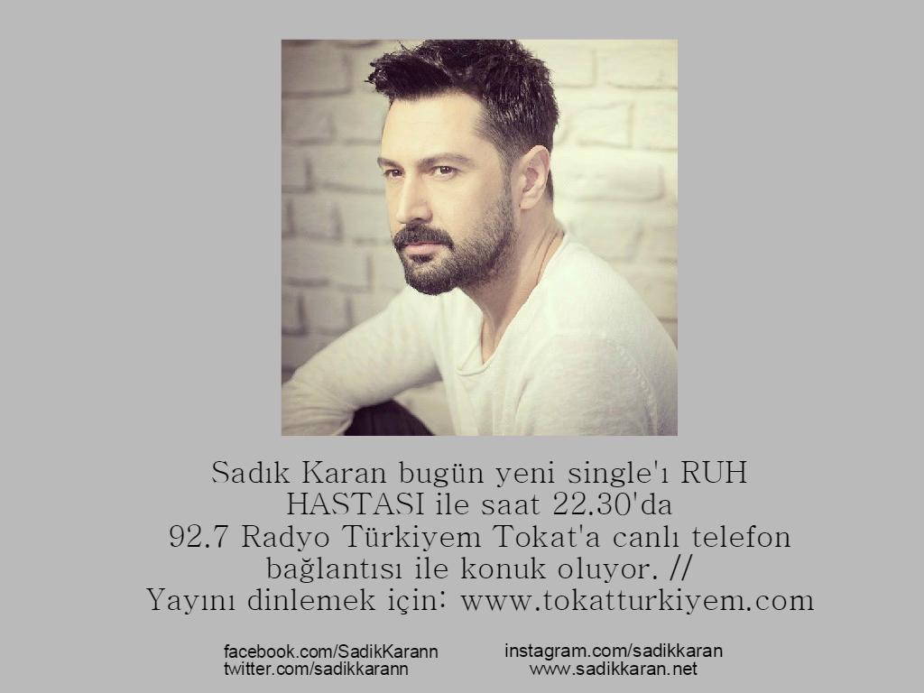 Sadık Karan bu aksam saat 22.30'da canli telefon baglantisiyla <a href="/TokatTurkiyem/">Tokat Radyo Türkiyem</a> 'e konuk oluyor! tokatturkiyem.com