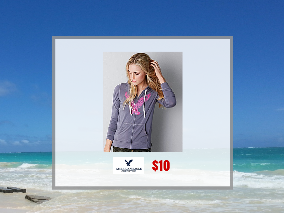 dealscience's tweet photo. Save an extra 50% off of @AEO clearance items. This hoodie is only $10! http://t.co/4iDweFzu4E #High5 http://t.co/sjrnWaNNMP