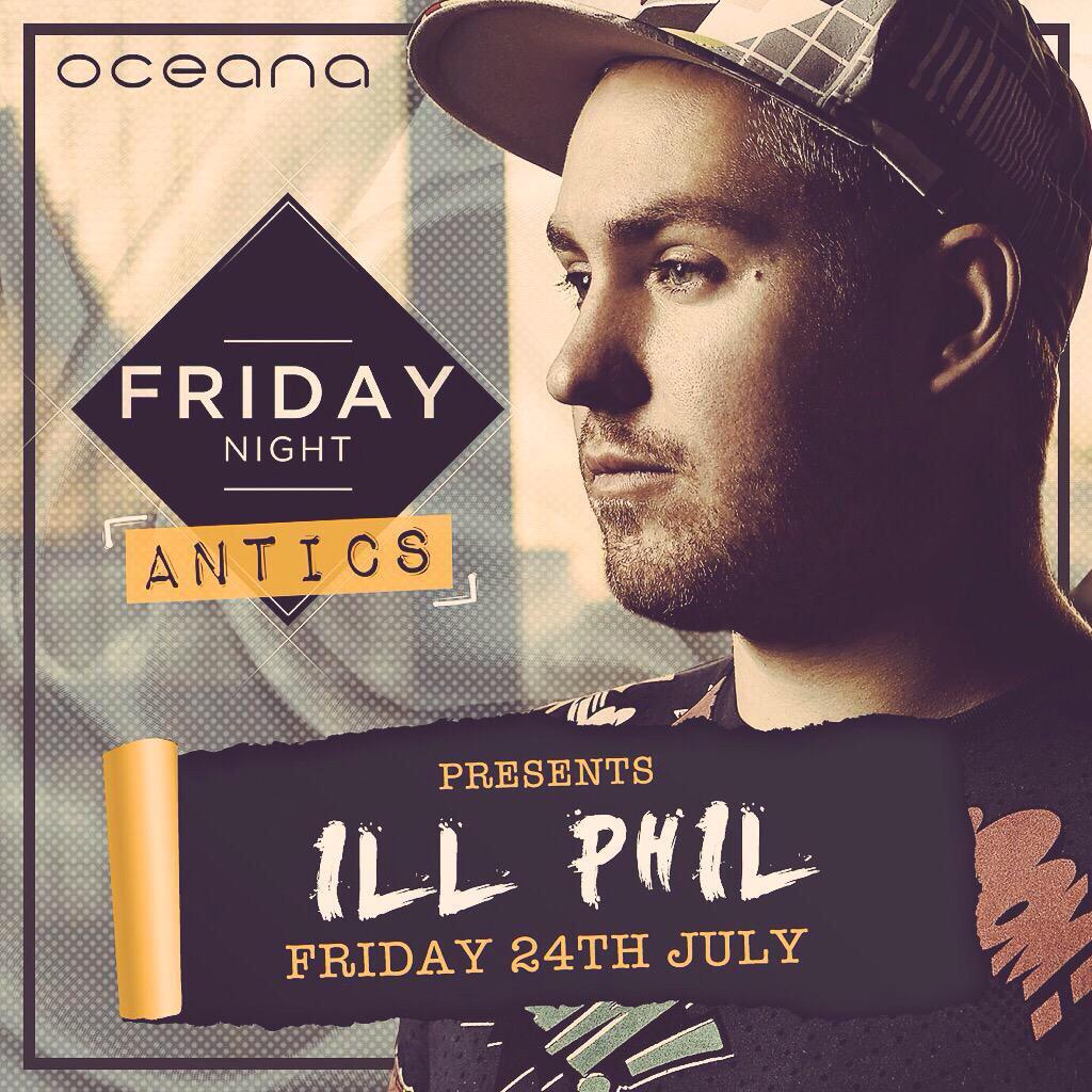 TheMarsh16's tweet photo. It's going to be a very decent night at @OceanaSoton with #ILLPHILL! Get yourself down there for a big night! 🔥🎶🎉 http://t.co/fP1a5APvGa