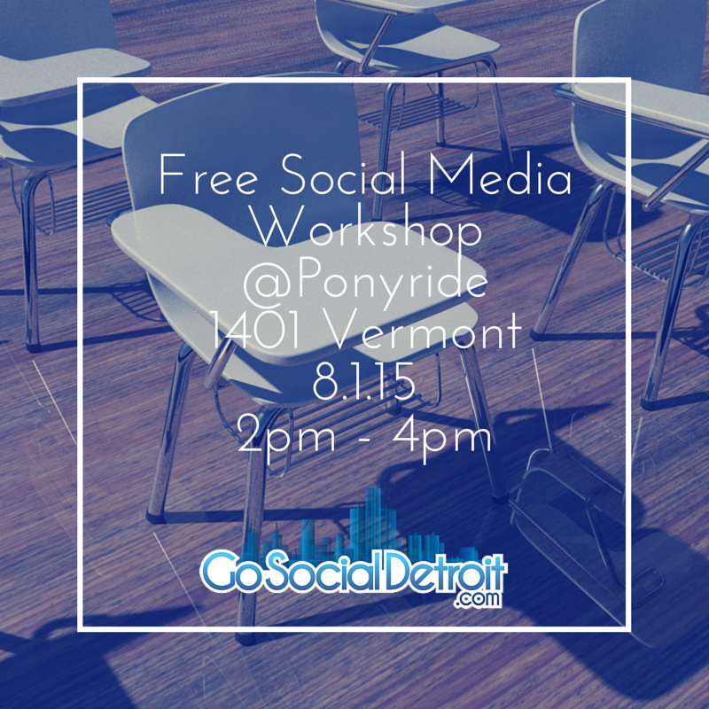 GoSocialDetroit's tweet photo. Register for next Saturday's free #Detroit #AriseD #socialmedia workshop for #smallbiz - http://t.co/nnaSPwI1ds http://t.co/ZsBJcAw4py