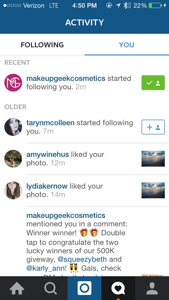 karly_ann_'s tweet photo. @Squeezybeth and I just won the makeup geek contest on IG😭😍😭😍 way too excited right now!!! http://t.co/LFVJQH7BUe