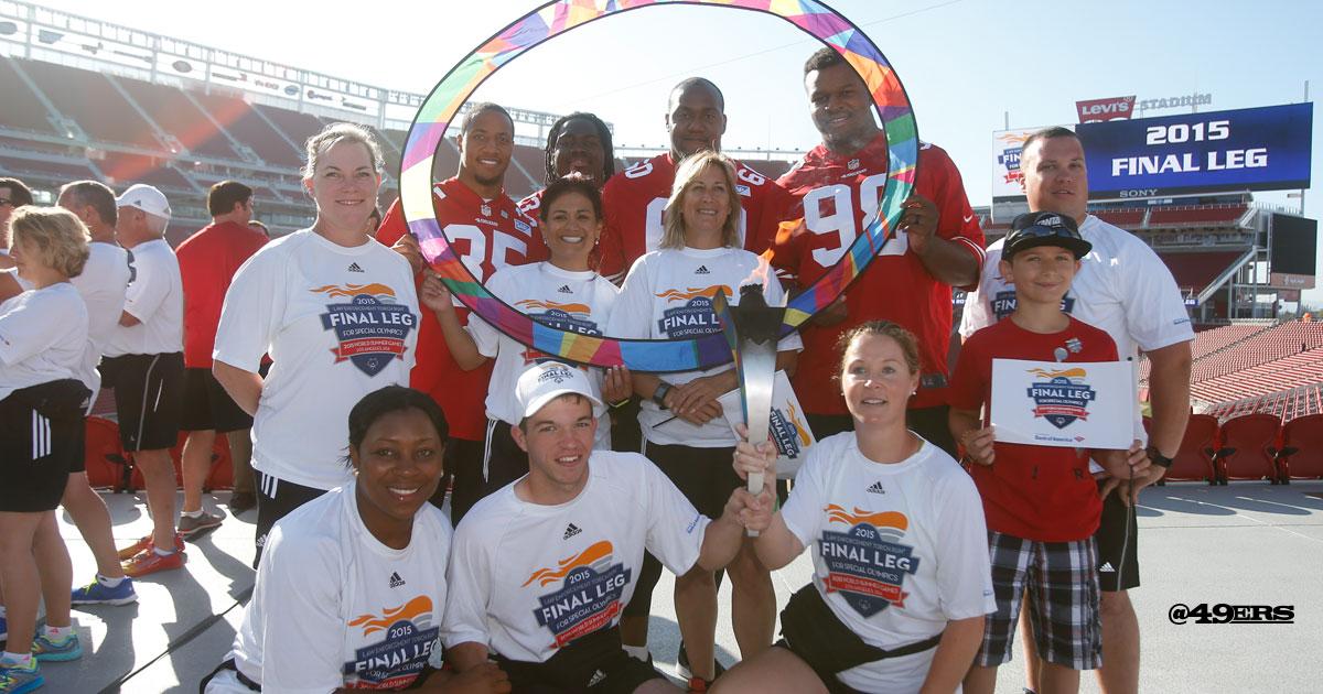 49ers's tweet photo. Find out how the #49ers are supporting the 2015 @SpecialOlympics World Games: http://t.co/9r7mYEVpqZ http://t.co/iBLAl0IgzQ