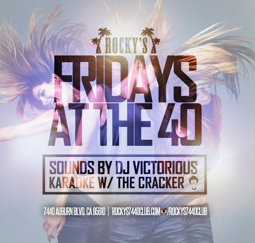 Rockys7440Club's tweet photo. Friday Night w/ Sounds by DJ Victorious. Karaoke in the inside bar all night starting at 9pm. #FridaysAtThe40 http://t.co/SknCfOXB1V