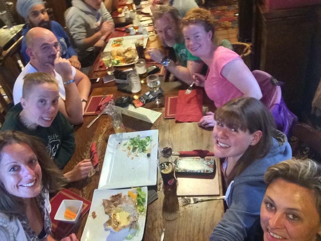 PolUnityTourIX's tweet photo. The team enjoying a first night dinner together! #PUT2015 http://t.co/mrAkR0V0Xu