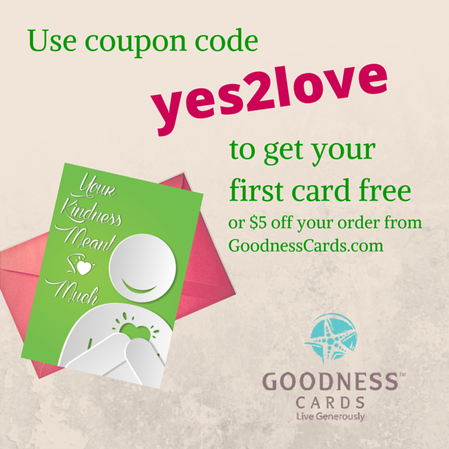 GoodnessCards's tweet photo. Want to order a #FREE card from us? Use coupon code "yes2love" now! #MakeYourCardCount #GoodnessSwitch http://t.co/xy2x4RtNTy