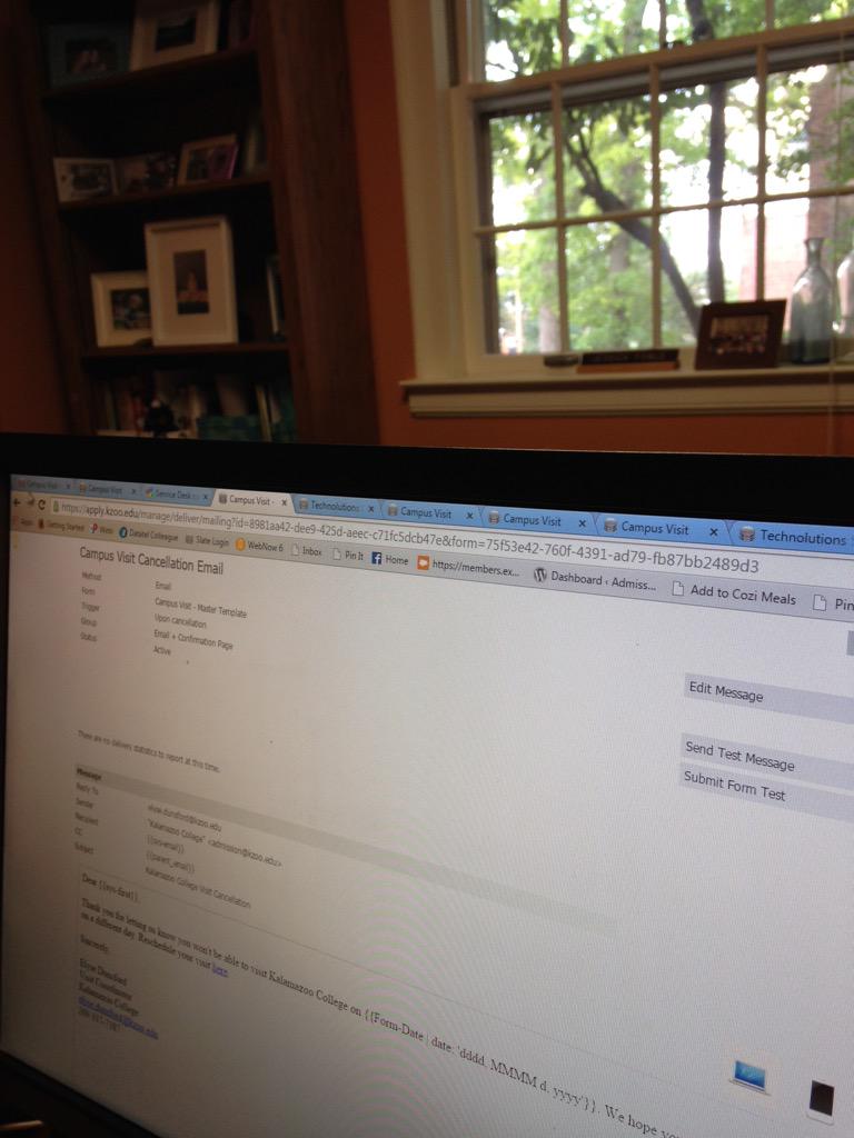 jdekzoo's tweet photo. So many open tabs, so little time #SlateImplementation #forms #communications #testing #crosseyed @Technolutions http://t.co/fmTrzSqpQb