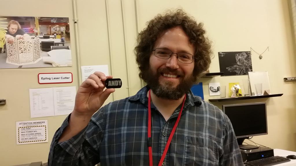 Kinoma's tweet image. Here's @PrototypingAndy becoming a Kinoma Master of Laser-Cutting at @TechShopSJ. #startmaking @techshop