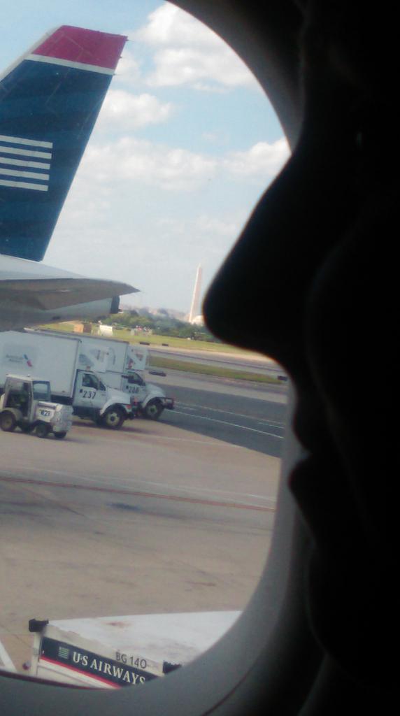 gorocketsbk's tweet image. Can't take O anywhere. Just landed and she's trying to nose over the monument.