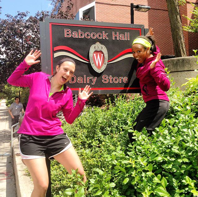 #AmazingRace winners <a href="/MayaWarren/">Maya M. Warren</a> <a href="/AmyEDeJong/">Amy DeJong</a> from <a href="/UWMadison/">UW–Madison</a> will create a celebratory new flavor: AMAZING RACEcream!