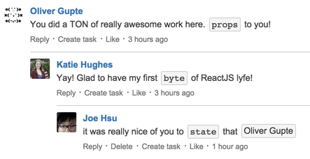 jondelamotte's tweet photo. I have the best co-workers #reactjs http://t.co/rrlO5Xor1o