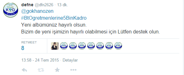 dfn2626's tweet photo. @ilkerbilir09 
Çalışma mantığı aynı :)
#BtOgretmenlerine5BinKadro http://t.co/HqJwjxYkTT