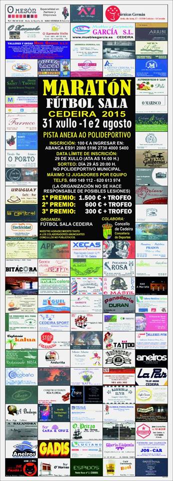 FutPlayaCedeira's tweet photo. Recordar también que el próximo fin de semana, el anterior al fútbol playa, ya es el maratón de fútbol sala. http://t.co/lemWFfta7q