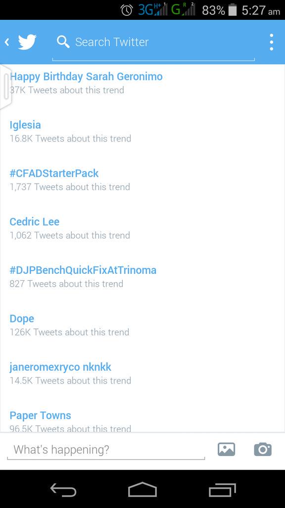 Number one spot! Happy Birthday Sarah Geronimo 