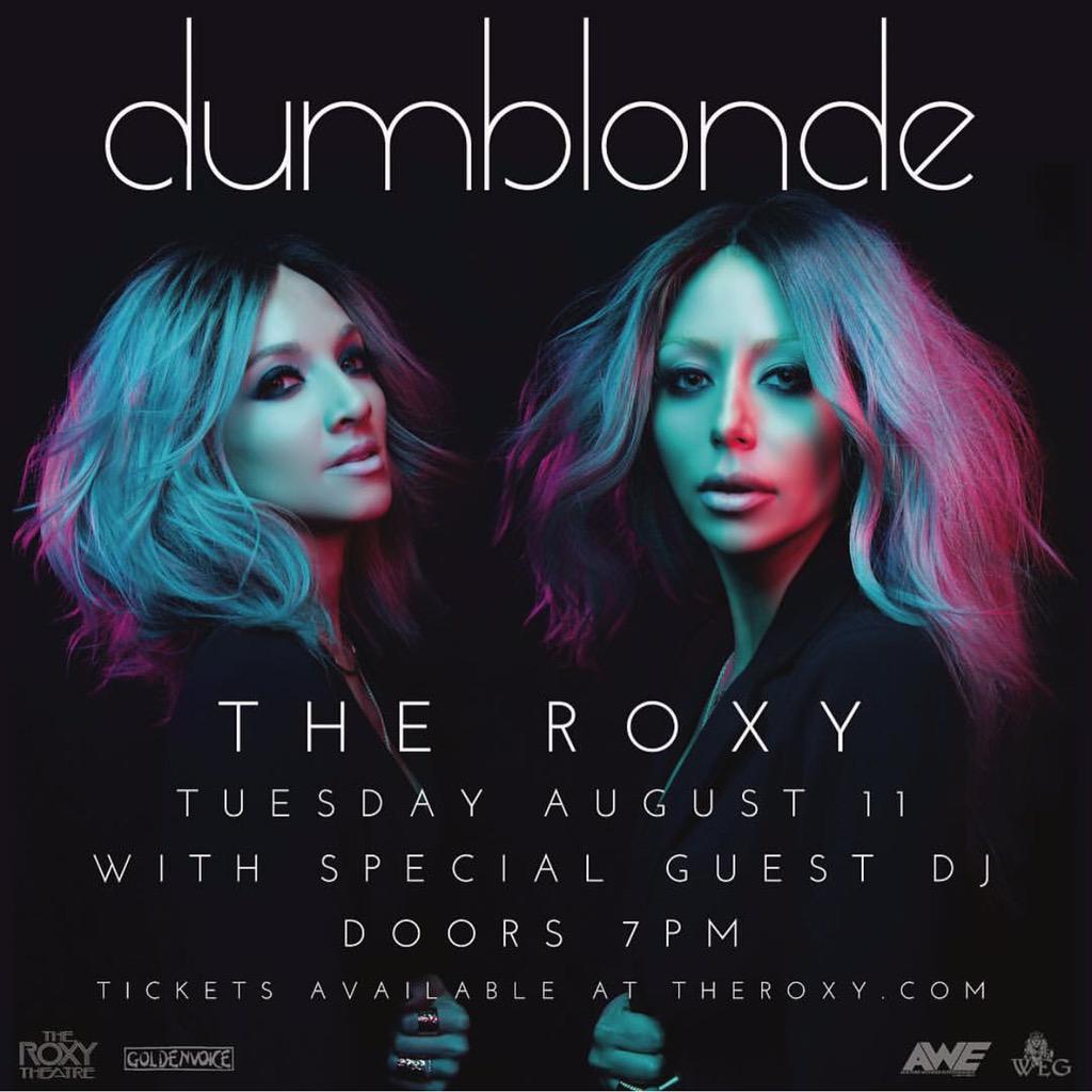 AubreyODaysArmy's tweet photo. Dumblonde 1st LIVE Show happening August 11th at #TheRoxy. 👯 You don't want to miss this ! http://t.co/rcO340NTNk http://t.co/TCsUdWsEiY