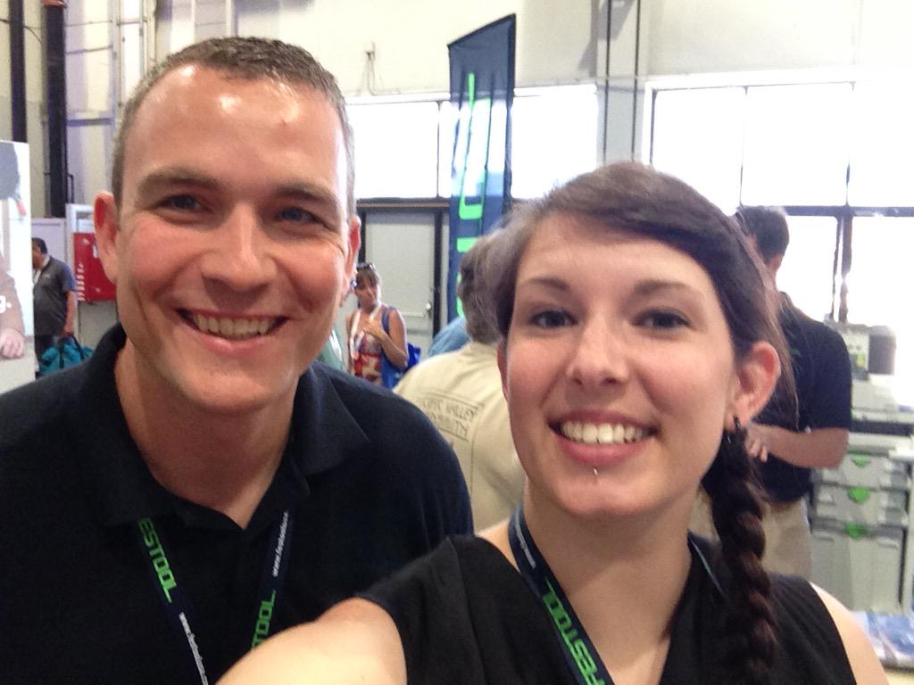LCampbellDesign's tweet photo. @FestoolUSA #awfs15 having a great time at the Festool booth! http://t.co/obD25oeRwv