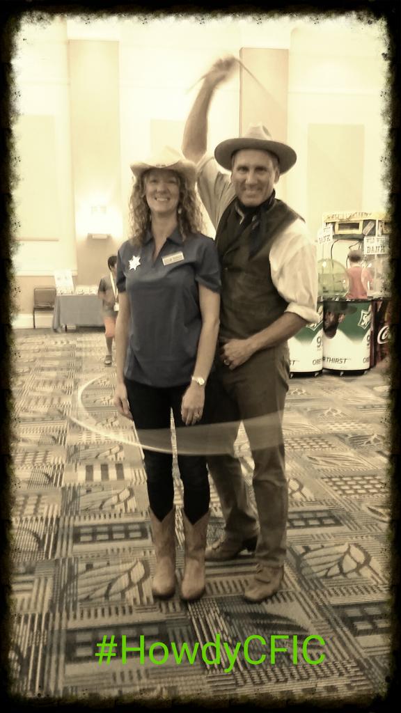 CarolinasFoodCo's tweet photo. Stephanie and @WillRobertsUSA at the CFIC Carnival!! #HowdyCFIC http://t.co/2TZtwQuiKO