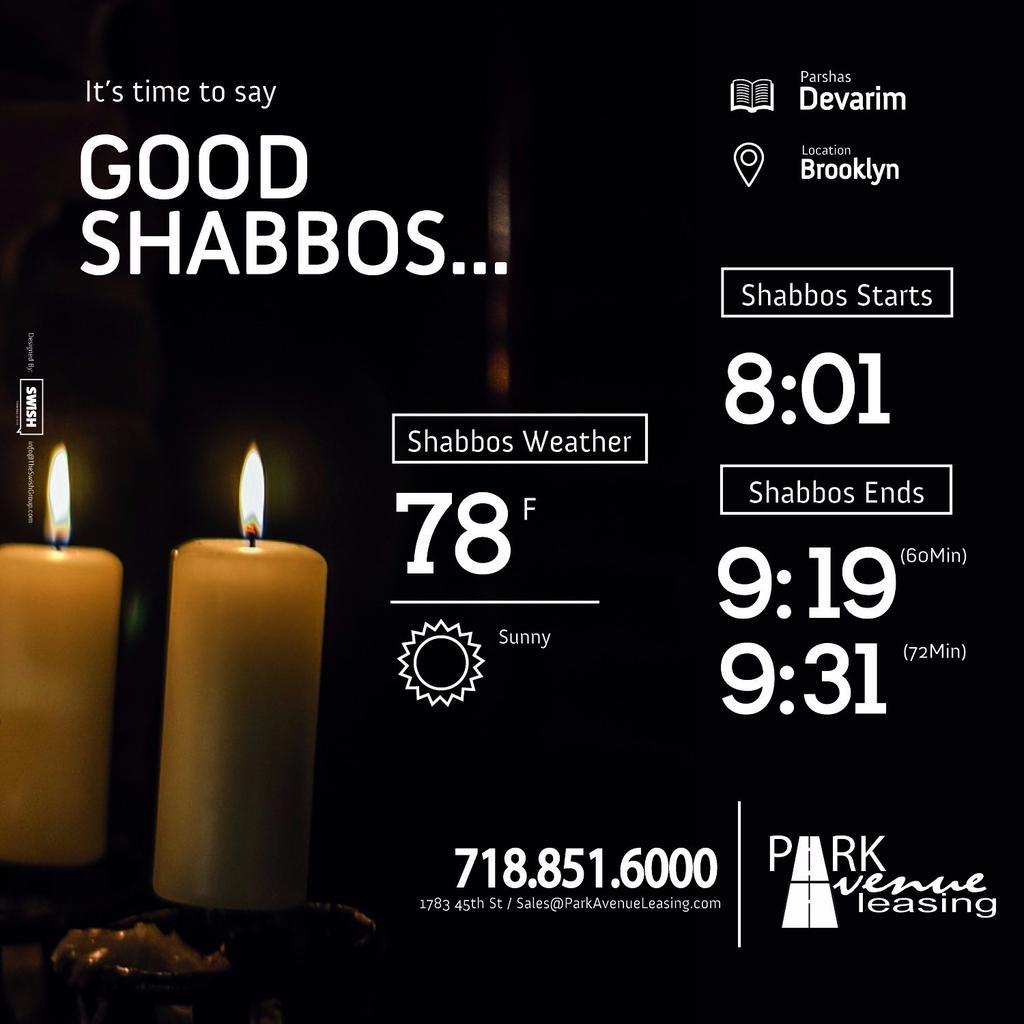 ParkALeasing's tweet image. Have Good Shabbos and a EZ Fast...