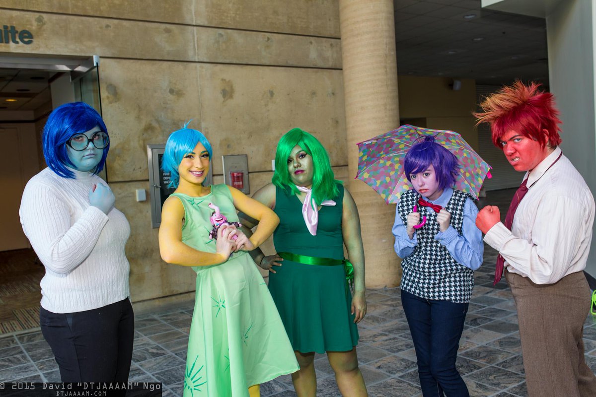 DTJAAAAM's tweet photo. A full Inside Out group. #cosplay #otakon #Otakon2015 http://t.co/aF9m8BJ98F