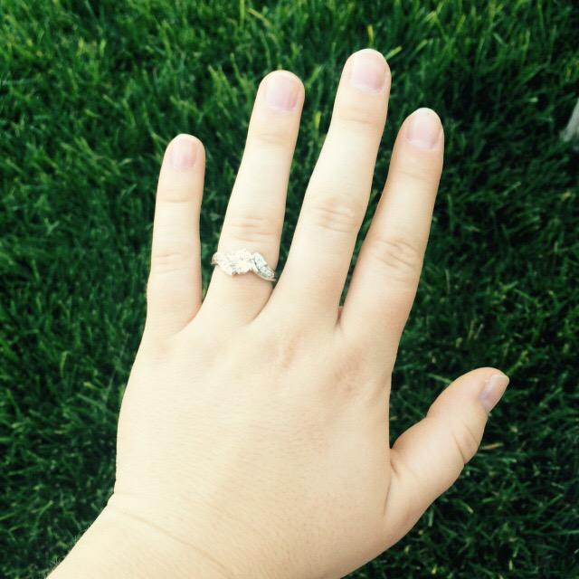 CarissaCarbine's tweet photo. Rumor's true... I'M ENGAGED. 😍😍 http://t.co/1C8yBj5aGF