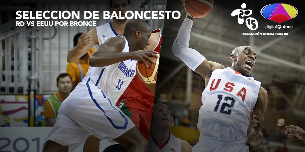 atletasdom's tweet photo. Tremendo reto para @RDBSeleccion @FedombalRD de bronce: irá ante @usabasketball mañana 11AM @TelemicroHD #PanamRD15 http://t.co/uIOrJ6H0zK