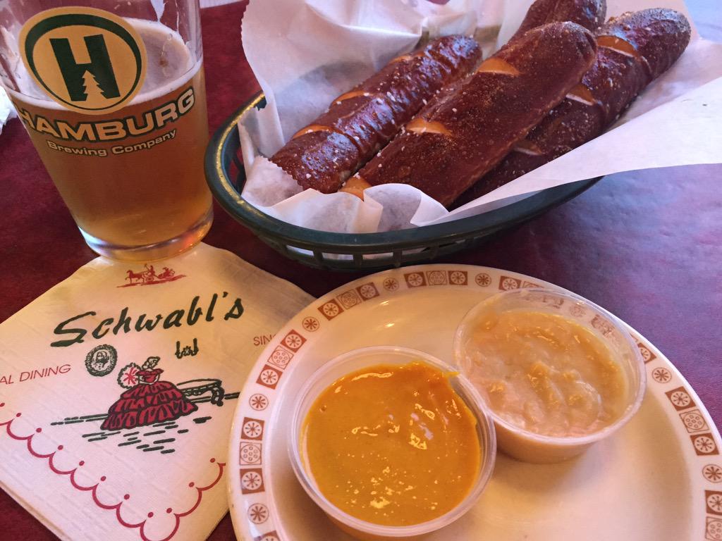 Bavarian Hot Pretzels with Honey Mustard &amp; Beer Cheese Dipping Sauce! Come get some #schwabls